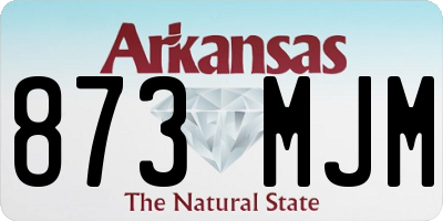 AR license plate 873MJM
