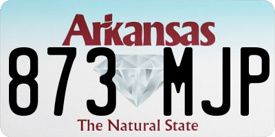 AR license plate 873MJP