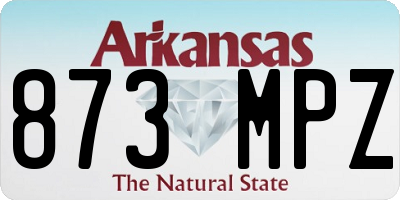 AR license plate 873MPZ