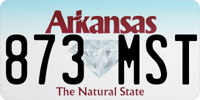 AR license plate 873MST