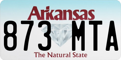 AR license plate 873MTA