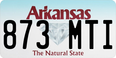 AR license plate 873MTI