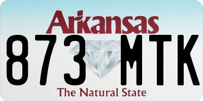 AR license plate 873MTK