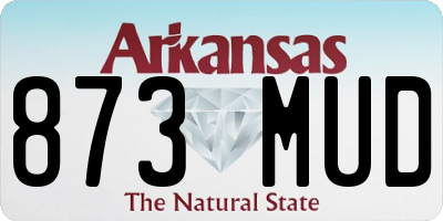 AR license plate 873MUD