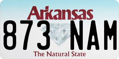 AR license plate 873NAM