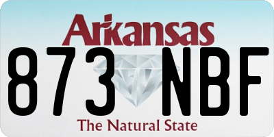 AR license plate 873NBF
