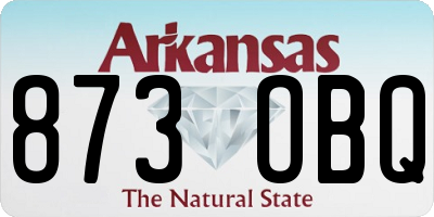 AR license plate 873OBQ