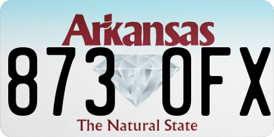 AR license plate 873OFX