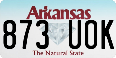 AR license plate 873UOK