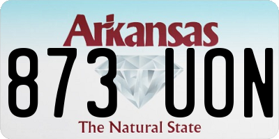 AR license plate 873UON