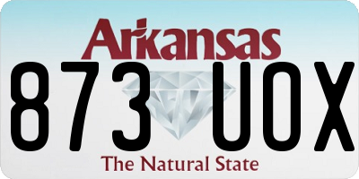AR license plate 873UOX