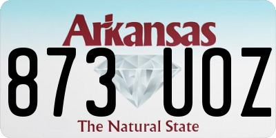 AR license plate 873UOZ
