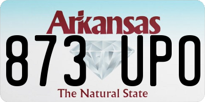 AR license plate 873UPO