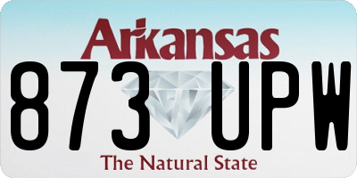 AR license plate 873UPW