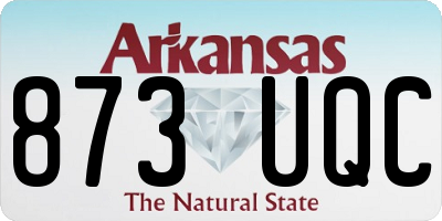 AR license plate 873UQC