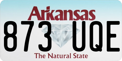 AR license plate 873UQE