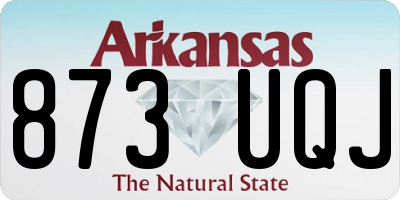 AR license plate 873UQJ