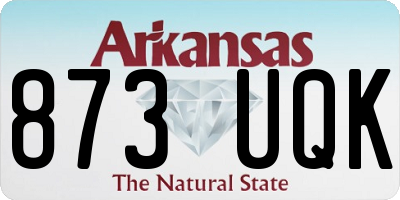 AR license plate 873UQK