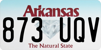 AR license plate 873UQV