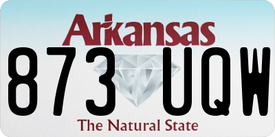 AR license plate 873UQW