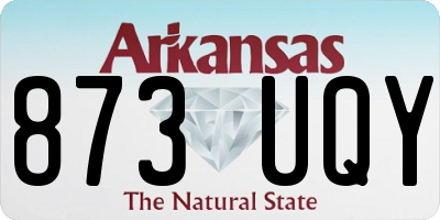 AR license plate 873UQY