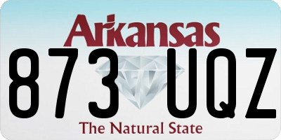 AR license plate 873UQZ