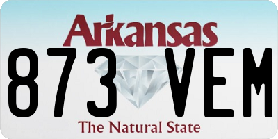 AR license plate 873VEM