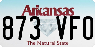 AR license plate 873VFO