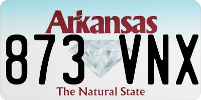 AR license plate 873VNX