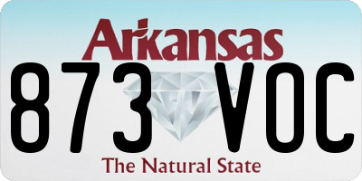 AR license plate 873VOC