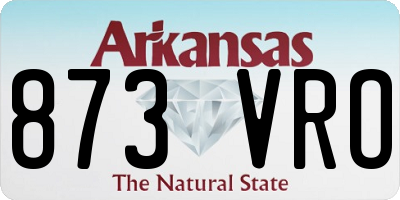 AR license plate 873VRO