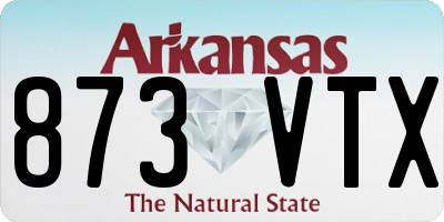 AR license plate 873VTX