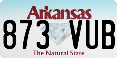 AR license plate 873VUB