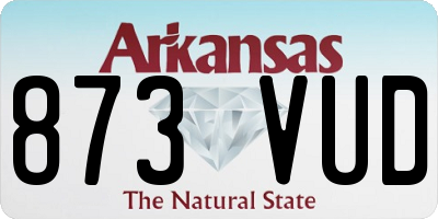 AR license plate 873VUD