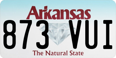 AR license plate 873VUI