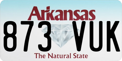 AR license plate 873VUK