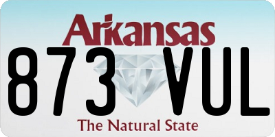 AR license plate 873VUL