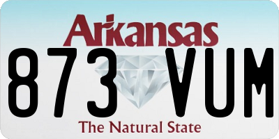 AR license plate 873VUM