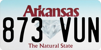 AR license plate 873VUN