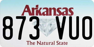 AR license plate 873VUO