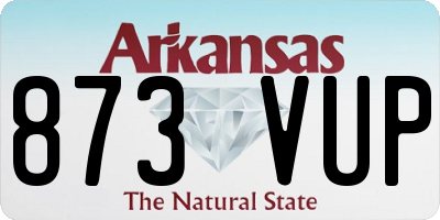 AR license plate 873VUP