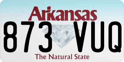 AR license plate 873VUQ