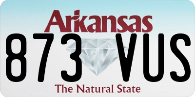 AR license plate 873VUS