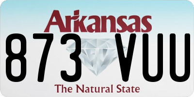 AR license plate 873VUU