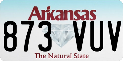 AR license plate 873VUV