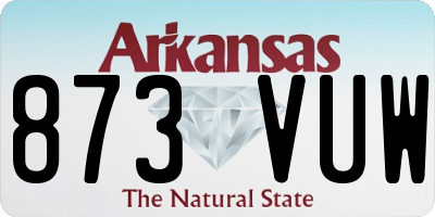 AR license plate 873VUW