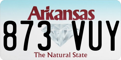 AR license plate 873VUY