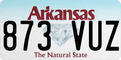AR license plate 873VUZ