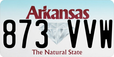 AR license plate 873VVW