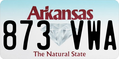 AR license plate 873VWA